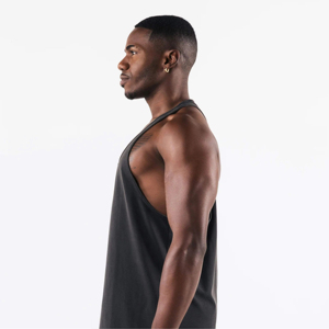Camiseta sin mangas de gimnasio sin mangas con cuello en V de secado rápido transpirable para hombre, entrenamiento de levantamiento de pesas de talla grande - Product Image 4