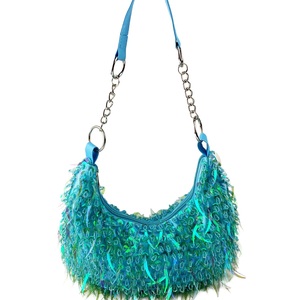 Bolso de Noche con Lentejuelas y Cuentas en Forma de Media Luna para Mujer, Cartera Brillante, Precioso Bolso de Hombro para Bar, Discoteca, Cóctel, Fiesta de Graduación - Product Image 2