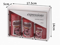 Bougie parfumée pour la décoration de la maison, Noël, Halloween, Pâques, écologique, classique, simple, colorée, cylindrique, 3 pièces, cire mélangée, sans fumée