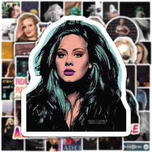 Pegatinas Reutilizables de la Cantante <span class=keywords><strong>Adele</strong></span> para Botellas, Portátiles, Decorativas, Gran Venta 2022, Pegatinas Sexys de Doja Cat, 50 Unidades - Product Image 3