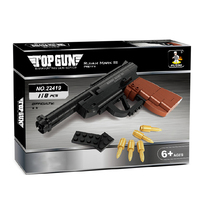 Bloques de Construcción Pistola 118 Piezas, Juguete de Bloques de Construcción Militar, Pistola de Juguete, Juego de Simulación Militar, Arma Pequeña de Juguete