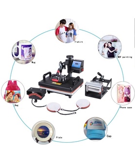 8 In 1 Combo Warmte Pers Machine Mok Hoed/Cap T-shirt Plaat Tegel Warmteoverdracht Machine Multifunctionele sublimatie Print Machine