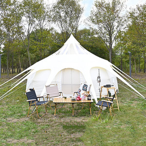 Carpa de Camping Familiar de Lujo, Impermeable y Resistente al Viento, Carpa Lotus para Glamping al Aire Libre con Estructura Estable para un Camping de Lujo - Product Image 1