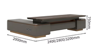 Bureau de direction de luxe pour PDG et managers, avec meuble de rangement et fonctionnement silencieux