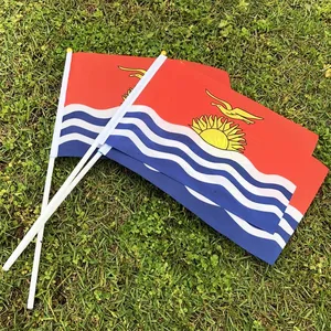 Бесплатная доставка, флаг Кирибати, агент по закупкам, качественный заводской контрольный заказ, следите за национальным миром, ручные флаги кирибани