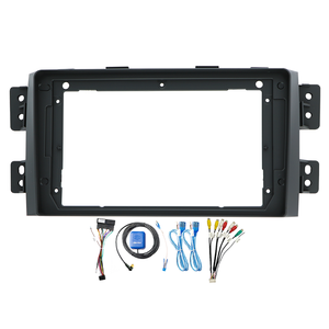 Meihua marco facial de Material ABS para Radio de coche negro mate de 9 pulgadas para Kia BORREGO 2008-2017 MOHAVE con arnés de cable de cableado - Product Image 1