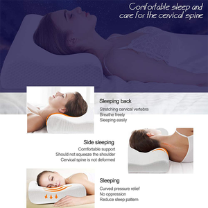 <span class=keywords><strong>Almohada</strong></span> ortopédica de espuma viscoelástica para el cuello, cojín <span class=keywords><strong>Cervical</strong></span> para aliviar el dolor de cuello con <span class=keywords><strong>funda</strong></span> de <span class=keywords><strong>almohada</strong></span> lavable - Product Image 3
