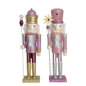 50cm 원목 크리스마스 호두까기 인형 세트, 창의적인 광택 마감 공예 장식, 축제 홈 장식품 및 선물 - Product Image 6