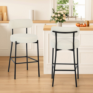 Tabouret de bar en métal avec dossier, fournisseur chinois, pour hôtel, restaurant, cuisine, hauteur de comptoir - Product Image 2