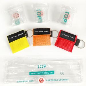 Kit de Primeros Auxilios para Proveedores Médicos, Protector Facial Desechable para RCP, Llavero con Llave de Vida para Entrenamiento, Mascarilla de Oxígeno, Barrera de Respiración Libre - Product Image 2