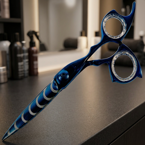 Ciseaux professionnels de qualité supérieure en acier inoxydable japonais 440C à haute teneur en carbone pour salon de coiffure, pour droitiers, avec manche long - Product Image 3