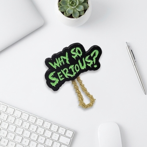 Broche en émail rigide 'Why so Serious <span class=keywords><strong>Joker</strong></span>' avec citation de film, en métal, personnalisable avec logo, pour décoration de sac à dos en tissu, vente en gros - Product Image 2