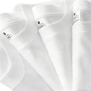 T-shirt pour homme en coton pur à col rond, tricoté à fil épais 300g, décontracté, surdimensionné, à manches courtes, de haute qualité, logo personnalisé - Product Image 1