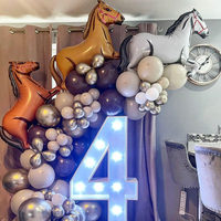 Nouvel ensemble de ballons Cowboy 2027 – Série Western Cowboy – Kit d'arche de ballons – Décoration de fête Cowgirl et Cow Boy