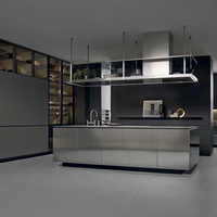 BAINENG Meubles de maison entiers modulaires, modernes et écologiques, personnalisation tout-en-un, armoires de cuisine personnalisées en acier inoxydable