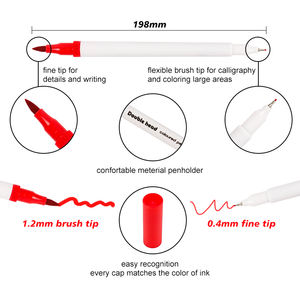 12/24/36/48 colores boceto dibujo doble punta acuarela doble pincel rotuladores de arte para pintar dibujo - Product Image 3