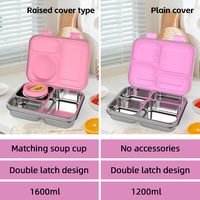 Aohea Boîte à lunch Bento de luxe en acier inoxydable 304 sans BPA avec pot à soupe pour enfants