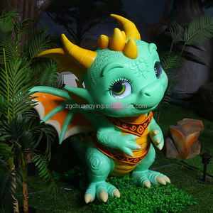 कस्टम डार्क राइड स्टेज प्रदर्शन दृश्य एनिमैटोनिक बेबी ड्रैगन कार्टून डिजाइन - Product Image 2