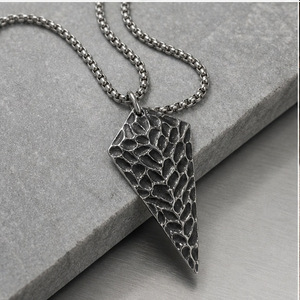 Collar con colgante de flecha de acero inoxidable yunique para hombre, diseño geométrico, 3x60cm, colgante individual, joyería, accesorio de moda - Product Image 3