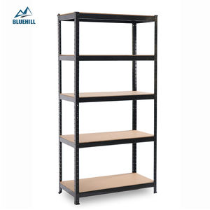 Ready to Ship 5 Tier <strong>Cheapest</strong> Small Space Steel Powder Coated Boltless Racking Shelves Industrial 4-shelf Garage Storage Racks - Product Image 1