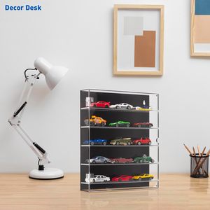 5-Tier Acrylic Display Case for Hot Wheels &amp; <strong>Matchbox</strong> <strong>Cars</strong>, Transparent Toy <strong>Car</strong> Showcase with Magnetic Switch Door (5-Tiers) - Product Image 1