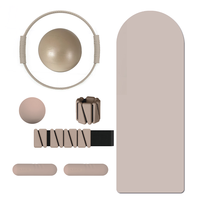 Tapis de yoga, Ensemble d'haltères, Accessoires de Pilates, Bracelets de cheville et de poignet personnalisés, Barre d'haltères, Anneau de résistance, Kit de Pilates en silicone