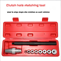 Kit d'outils d'alignement d'embrayage universel en aluminium argenté de 10 pièces avec dur pour une portée de 11 à 25mm 8 adaptateurs