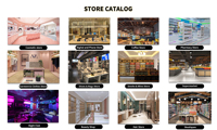 Comptoir de Dessert de Restaurant Moderne Design LED Éclairage pour Gâteau Café Présentoir Alimentaire pour Décoration de Magasin