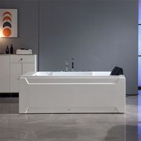Bañera de Hidromasaje Interior Económica, Bañera de Acrílico Independiente con Accesorios Completos para Proyectos de Apartamentos
