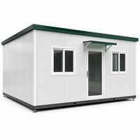 Unité de clinique mobile préfabriquée avec entrée vitrée et auvent pour station médicale temporaire