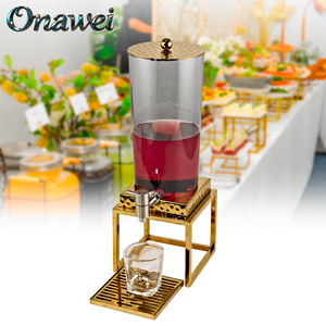 Onawei Distributeur commercial de boissons dorées en acier inoxydable <span class=keywords><strong>pour</strong></span> jus/<span class=keywords><strong>eau</strong></span>/café 3/6/9 litres de boisson fraîche refroidie à la glace de qualité alimentaire - Product Image 1