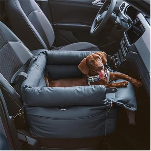 Asiento de coche para perros pequeños al por mayor, suave, desmontable, lavable, cama de viaje para mascotas con bolsillos de almacenamiento y correa de sujeción. - Product Image 2