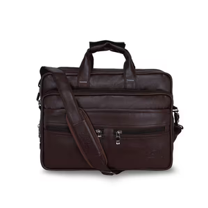 Bolso Mensajero para Portátil de Cuero Genuino Resistente, con Diseño Portátil 100% en Cuero Puro, Acolchado Protector y Almacenamiento Organizado - Product Image 4