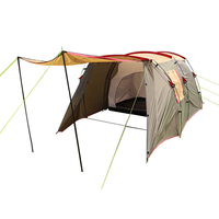 Tente tunnel de camping portable pliable grande capacité UPF 50+ imperméable pour moto, trois saisons, en polyester, double personne