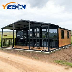 Maisons conteneurs préfabriquées portables, pliables, extensibles, mobiles, en acier, modèle 40 pieds, avec toit, pour usage résidentiel, en vente, 20 unités - Product Image 4