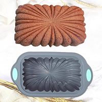 Silikon-Kastenkuchenform Silikon-Kuchenformen-Set Geriffelte Silikon-Brotbackform mit Wiederverwendbaren Backfächern Backform für Brownie Brot Muffins