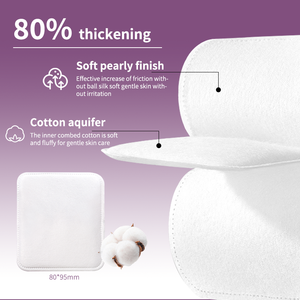 LMLTOP Nouvelle conception de disques démaquillants en <span class=keywords><strong>coton</strong></span> double face de grande taille, douceur, carrés, démaquillants SY456 - Product Image 3