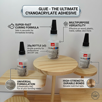 Lem Cyanoacrylate Ramah Lingkungan untuk Perekat Cair Super Kuat dalam Pengemasan & Pertukangan Kayu, Kemasan Satu Botol