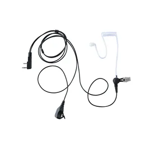 2-draads K-Plug 2-weg Radio Oortelefoon Walkie Talkie Headset Transparante Akoestische Buis