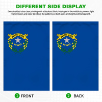 Drapeau de Jardin Personnalisé en Gros 12x18 Pouces Double Face États-Unis Nevada Étoile Argentée Ruban de Sauge Design Drapeau de Porche Extérieur