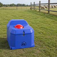 Abreuvoir robuste pour pâturage avec valve à flotteur automatique 40L, abreuvoir pour bétail, moutons, chèvres et veaux, non chauffé, pour ferme