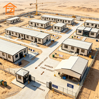 Maison conteneur modulable ignifuge, coupe-vent et étanche, conçue pour les dortoirs de travailleurs, adaptée aux infrastructures du Moyen-Orient