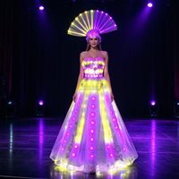 Robe de scène LED élégante et lumineuse, costume de performance pour défilé de mode, concert, mariage, fête, festival, salle de bal