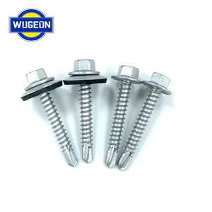 Wugeon cabeza hexagonal autoperforante roscado Metal acero sándwich paneles techo tornillo autorroscante con arandelas - Product Image 4