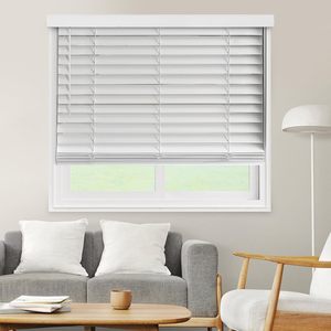 High Quality Industrial Plain <b>PVC</b> Foam 2 Inch Cordless Faux Wood Venetian Blinds - Product Image 1
