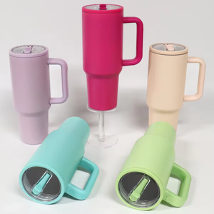 Gobelet personnalisé 40 oz en acier inoxydable Hydro Vacuum Taveler carafe isolée en métal tasse de voyage Temos Camping en plein air tasse à café poignée - Product Image 3