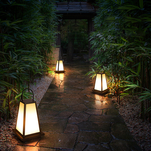 Lámpara de Viento Japonesa para Restaurante de <span class=keywords><strong>Sushi</strong></span>, Lámpara de Suelo para Jardín Exterior, Lámpara de Césped, Decoración Moderna Japonesa para Jardín, Solar/Resistente al Agua - Product Image 1