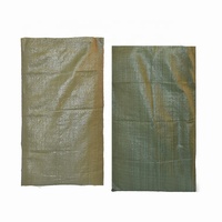Prix le plus bas bon marché recyclé emballage jetable matériau de construction PP tissé vert sac à ordures pour les déchets de construction