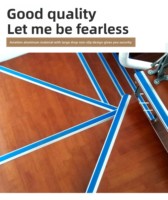 Bande de protection antidérapante en alliage d'aluminium avec insert en PVC pour la sécurité des bords de marches en béton – Fourniture pour projets