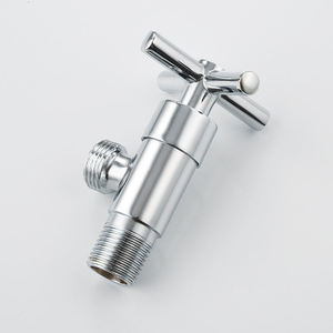 Arrêt d'eau de toilette mural chromé de 1/2 pouces, poignée ronde à 90 degrés, ouverture rapide de la salle de bains, <span class=keywords><strong>angle</strong></span> en laiton - Product Image 4